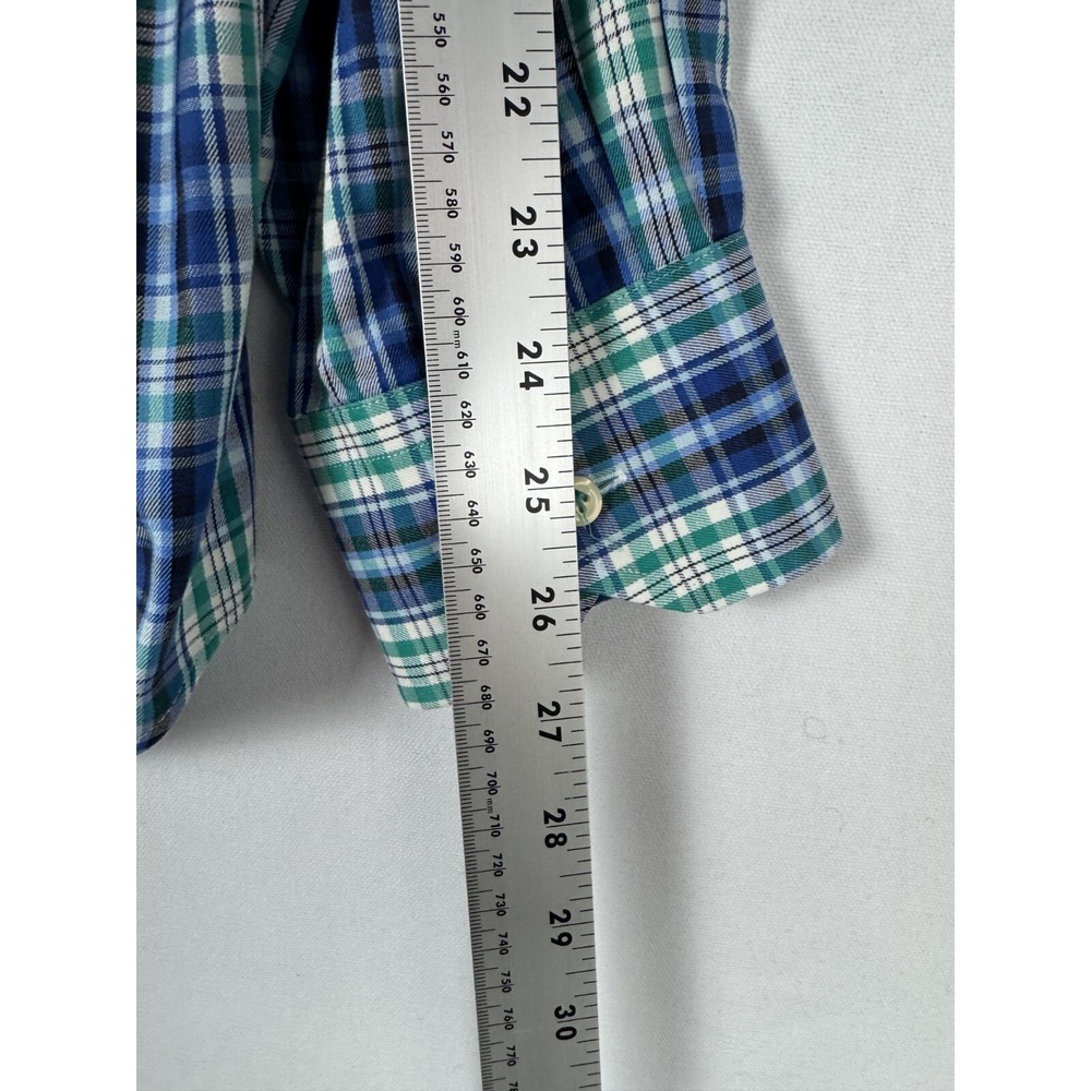 Peter Millar Shirt Mens XL Plaid 100% Cotton Button Up‎ Long Sleeve Casual - Picture 7 of 8